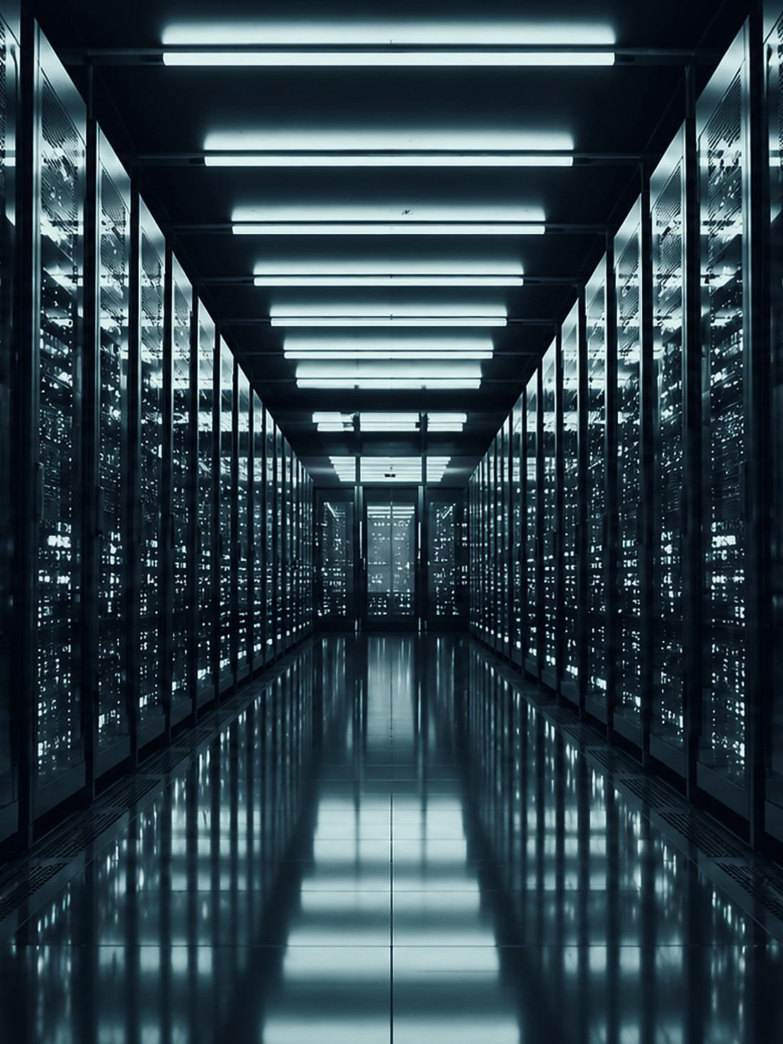 Pasillo de centro de datos